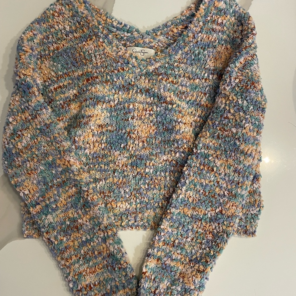 Jessica Simpson Multicolor V-Neck Sweater